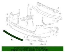 GARNISH, RR- 71520-THR-A01 HONDA