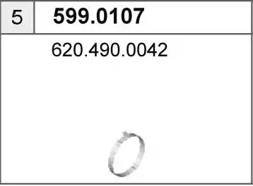 Хомут глушителя ASSO 599.0107