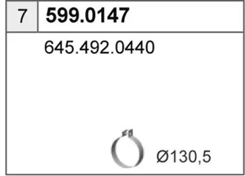 Хомут глушителя ASSO 599.0147