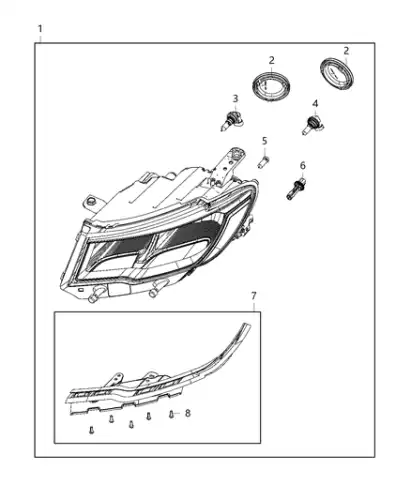 Фара CHRYSLER 55112707AF