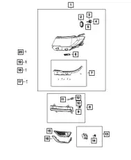 Фара CHRYSLER 68292229AG