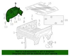 Подкрылок GM 84507681