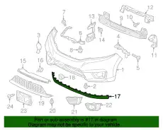 LIP SPOILER,FR BU 71110-T5R-A10 HONDA