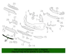 MOLDING, FR- BUMPER 71115-T2M-T51 HONDA