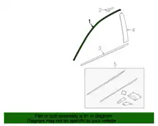 MOLDING, L- FR- 72465-TVA-A01 HONDA