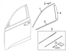 MOLDING, L- FR- 72465-TVA-A01 HONDA
