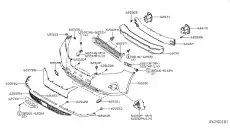 MOULDING-FRONT BUMPER, UPPER 62078-9UF0A NISSAN