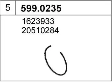 Хомут глушителя ASSO 599.0235