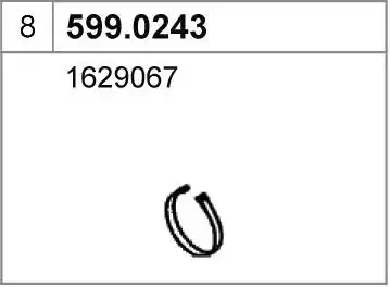 Хомут глушителя ASSO 599.0243