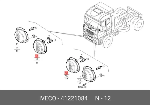 Фара противотуманная IVECO 41221084