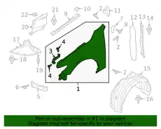 PANEL(R),FENDER-FRT. BDTS-52-110 MAZDA