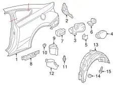 Подкрылок HONDA 74551TS8A01