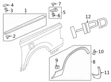PROTECTOR, L- RR- 74450-T6Z-A00 HONDA