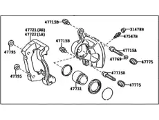 Суппорт тормозной TOYOTA / LEXUS 47750-22460