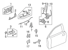 LOCK ASSY., R. FR. D 72110S82G01 HONDA