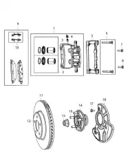 Тормозной диск CHRYSLER 68368065AA ,