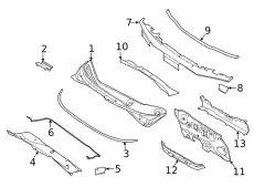 SEAL-COWL TOP 66830-5EF0A NISSAN