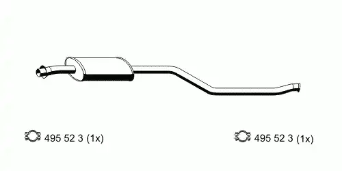 глушитель средняя часть Citr 501002 ERNST