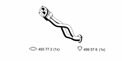 труба глушителя приемная VW 105415 ERNST
