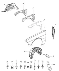 Подкрылок CHRYSLER 68184704AF