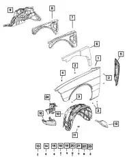 Подкрылок CHRYSLER 68259093AF