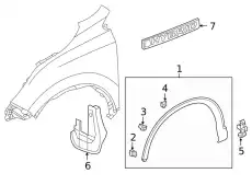SPLASH GUARD, FR- 08P08-TLA-100R1 HONDA