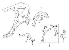 SPLASH GUARD, RR- 08P09-T0A-100R1 HONDA
