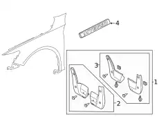 SPLASH GUARD, RR- 08P09-TVA-100R1 HONDA