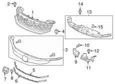 Решетка радиатора HONDA 71125-T2M-T60