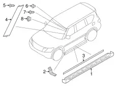 STEP ASSY-SIDE,LH 96101-6GW1B NISSAN