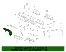 STEP, L- RR- BUMPER 71516-T6Z-A00 HONDA