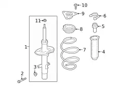 STRUT KIT FT RH E4302-6AM0B NISSAN