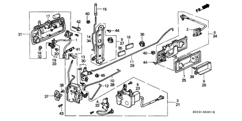 ROD, R. LOCK KNOB 72136SG0003 HONDA