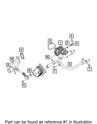 Термостат системы охлаждения CHRYSLER 68498366AA