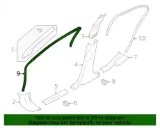 WELT-BODY SIDE,FRONT RH 76921-5EF0A NISSAN