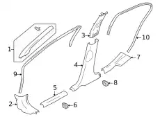 WELT-BODY SIDE,FRONT RH 76921-5EF0A NISSAN
