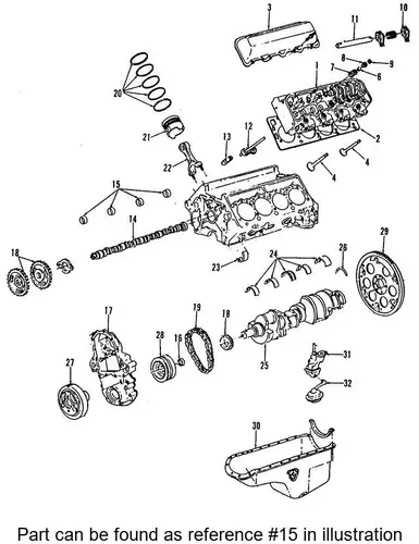 BEARING, CAMSHAFT #5 14048457 CHEVROLET