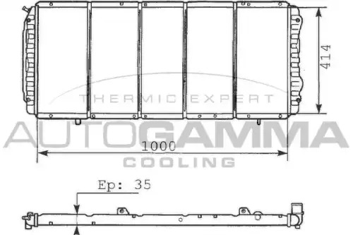Радиатор новый 100192 AUTOGAMMA