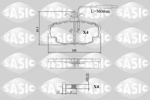 Тормозные колодки дисковые SASIC 6210067
