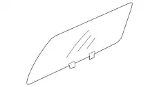 СТЕКЛО ЗАДН. ЛЕВОЙ ДВЕРИ 5736B053 MITSUBISHI