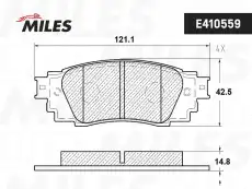 Тормозные колодки дисковые задняя ось MILES E410559