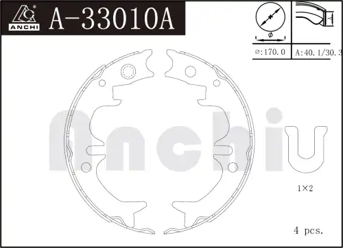Тормозные колодки дисковые ANCHI A33010A