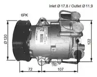 Компрессор, кондиционер 32782 NRF