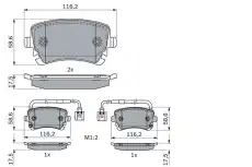 Тормозные колодки дисковые BOSCH 0 986 424 057