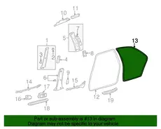 Уплотнитель проема задней левой двери 6233253020A0 TOYOTA / LEXUS