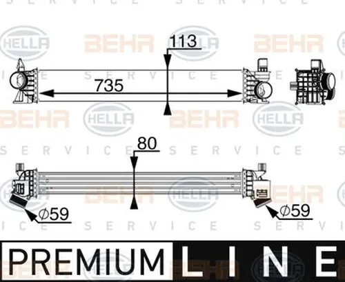 Интеркулер HELLA 8ML 376 747-381