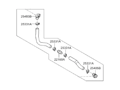 Hose assy - radiator, lower 25415E6000 HYUNDAI