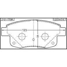 Тормозные колодки дисковые FEBEST 2101-TT9R