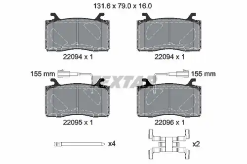 Тормозные колодки дисковые передняя ось TEXTAR 2209401