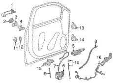 INSULATOR,FRT S/D O/S HDL(16.330) 13578681 GMC